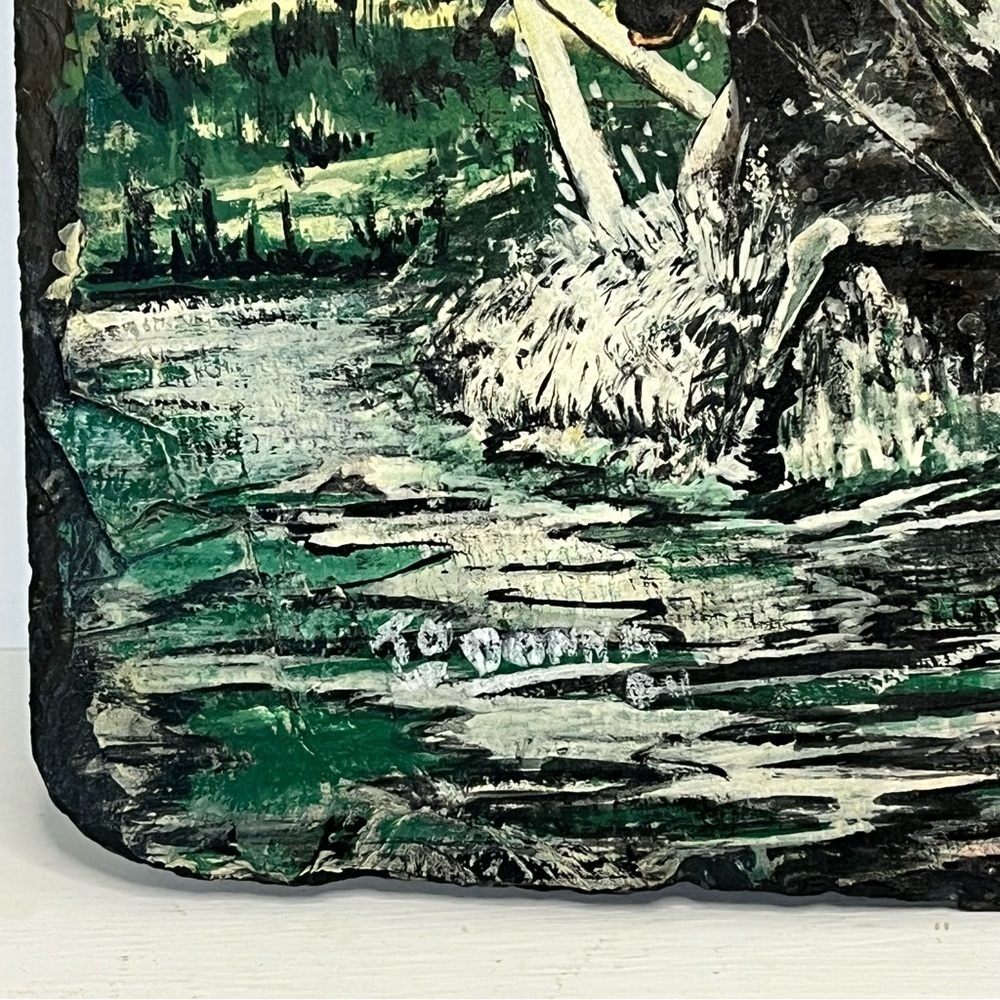 Original Equestrian Art Painted on Slate - Picture 5 of 12